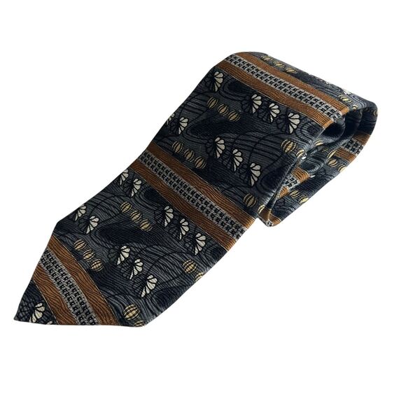 Vintage Evan-Picone 100% Silk Necktie Floral Pattern Business Career Fashion - Picture 8 of 10